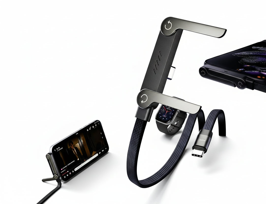 Câble Infinity - Charge Rapide & Support Invisible (2-en-1)