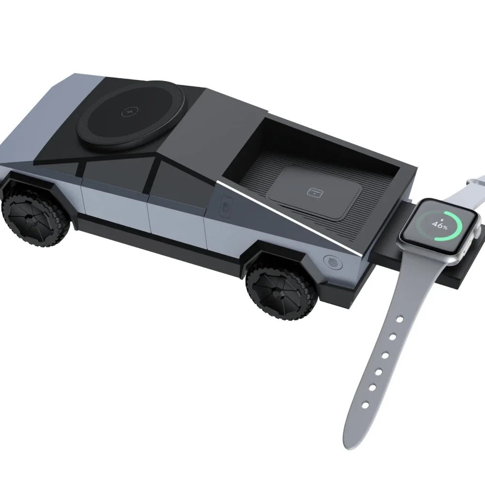 Station de Charge Sans Fil Multifonction "Cybertruck"